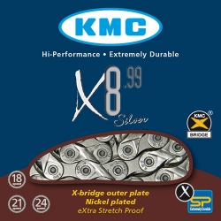 Łańcuch KMC X8.99 NP 8S silver