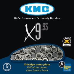 Łańcuch KMC X9.93 9S silver